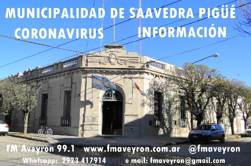 NUEVO PARTE DE SALUD MUNICIPAL: NO HAY ACTUALMENTE CASOS DE CORONAVIRUS, CONTINUA AISLAMIENTO Y ANALISIS