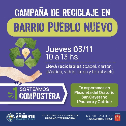 Nueva Campaña de Reciclaje en Barrio Pueblo Nuevo