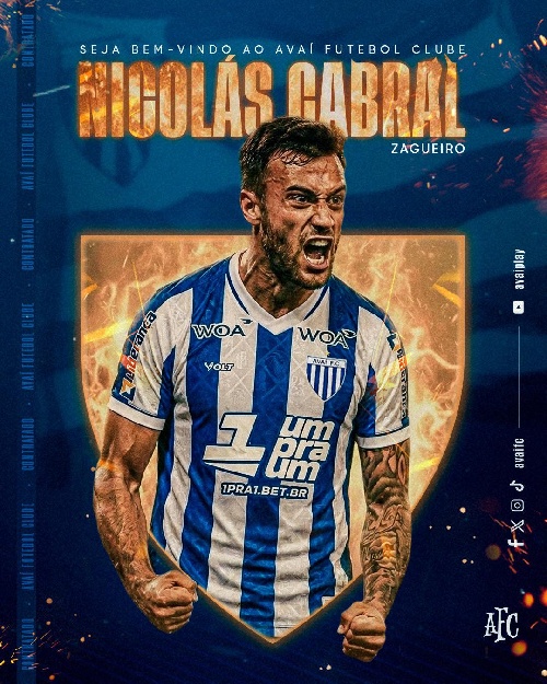 Nicolás Cabral jugará en el fútbol brasileño esta temporada. 