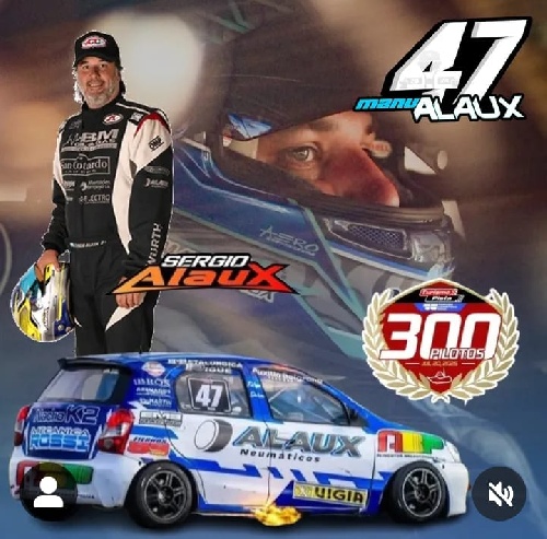 Sergio Alaux correrá como invitado de Emanuel en la carrera de los 300 pilotos. 