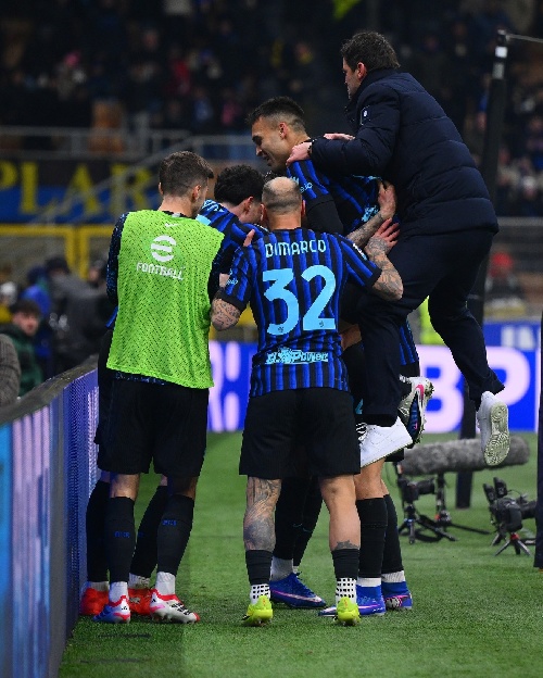 Lautaro Martínez jugó pocos minutos pero fue vital para el triunfo del Inter.   